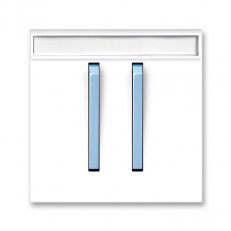 Kryt vypínače 2 páčky s popis polem 3559M-A00615 41 bílá/ledová modrá Neo ABB