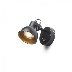 ROSITA I nástěnná černá/zlatá 230V LED GU10 9W RENDL R12508