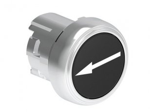 Lovato LPSB1142 Tlačítko s návratem kovové se symboly d22mm lícující  / černé