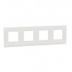 Unica Pure Krycí rámeček čtyřnásobný, Translucide White SCHNEIDER NU600889