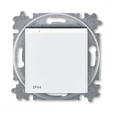 ABB LEVIT Zásuvka s kolíkem clonky víčko IP44 bílá/kouřová černá 5519H-A02997 62