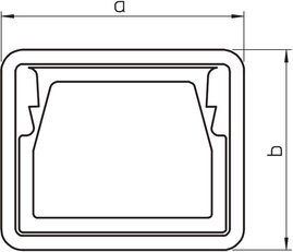OBO KSR40040 Ochranný kroužek pro kanál LKM 40x40mm šedá Polyvinylchlorid PVC