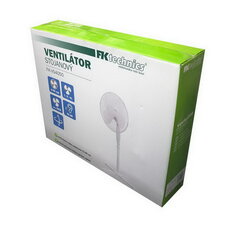 Stojanový ventilátor 40cm, 3 rychlosti, bílý, 50 W FK TECHNICS 4738640