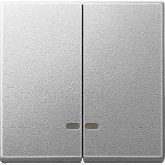 Merten Kryt spínače dvojitý s průzory System M Aluminium SCHNEIDER MTN3420-0460