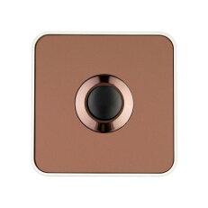 Tlačítko Piccolo Piazza, bronz-bílá, IP44, čtvercové GROTHE 64184