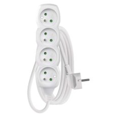 Prodlužovací kabel 3 m 4 zásuvky bílý PVC 1,5mm2 EMOS P0413R