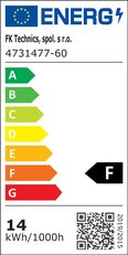 LED pásek 60LED/m 2835 IP68 6000-6500 K bílá 12V GEL 5m FK TECHNICS 4731477-60