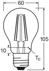 Světelný zdroj LEDVANCE LED CLASSIC A V 7.5W 827 Clear E27