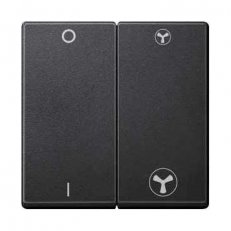 Merten Kolébkový spínač 2segmentový pro spínaní VMC System M Antracit MTN435014