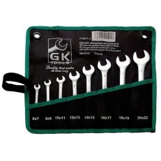 Sada plochých klíčů 6-22 mm 8 dílů chrom-obal GK TOOLS P16031/P