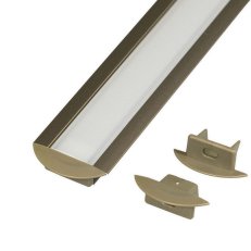 V5B bronz koncovka profilu T-LED 096616