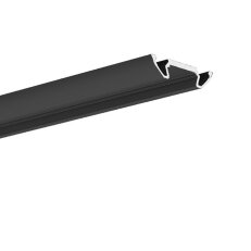 LED hliníkový profil KLUŚ STOS-ALU černý lak 1m /B4369LL9005_1m/ A04369L05_1