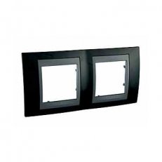 Unica Top Krycí rámeček dvojnásobný Rhodium Black/Grafit SCHNEIDER MGU66.004.293