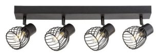 ABERAMA E14 4x 10W IP20 černá RABALUX 73004