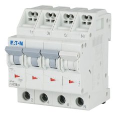 PLI-C16/3N Jistič PLI (bezšroubové svorky nahoře) char C 3+N-pólový 10kA 16A