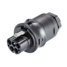 vidlice vestavná gesis RST, 5-pól, M16, šroubové svorky, černá