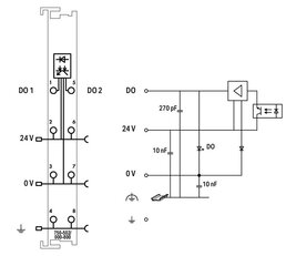 2kanálový binární výstup DC 24V 2,0 A světle šedá WAGO 750-502/000-800