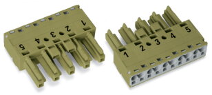 Zdířka 5pól. Kód. B světle zelená WAGO 770-265