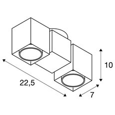 ALTRA DICE stropní svítidlo dvě žárovky QPAR51 stříbrošedé/černé max. 100 W