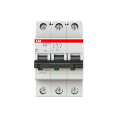 ABB S203MTR-B6, třípólový jistič, 6A, B, 10kA, určeno pro drážní aplikace