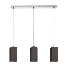 LIZ III 60 závěsná černá sklo/chrom 230V E27 3x11W RENDL R14026