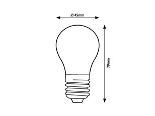 Světelný zdroj Filament LED, E27 G45, 6W, 870lm, 2700K RABALUX 79167