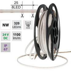 LED pásek Dot-Free NW, 320LED/m, 10W/m,
