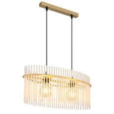 Závěsné svítidlo GORLEY zlatá matná 2x60W E27 IP20 GLOBO 15698H3M
