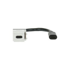 Zásuvka USB-C (keystone s kabelem), bílá, 0229/12-500 ABB 2CKA000230A0497