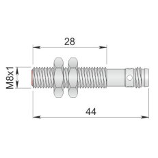 Válcový indukční senzor Atex plyn/prach AECO SI8-N1 H1 AGD1