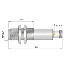 Optoelektronický senzor d18 mm AECO FT18SM-CBE H