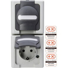 131456008 Surface mount, earthed socket