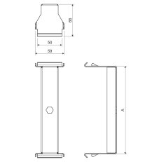 Závěs vnější 75, povrchová úprava Magnelis KOPOS ZVNE 75_ZM