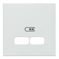 Centrální deska, Merten System M, pro USB nabíječky, active white MEG4367-0325
