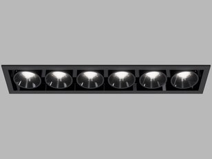 Zápustné svítidlo LED2 RIVA MAXI 6, B DALI TW/PUSH TW 30W 2700K-4000K UGR černá
