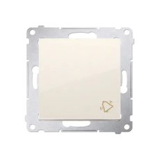 Ovládač zapínací ZVONEK, řazení 1/0, (strojek s krytem)16AX 250V, krémová
