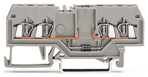 Svorka pro moduly 4 vodiče s diodou 1N4007 šedá 1,5mm2 Wago 279-815/281-410
