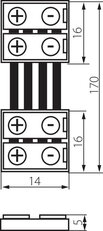 Konektor pro LED pasky CONNECTOR RGB 10-CPC, KANLUX 19037