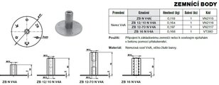 Zemnící bod M16 ZB 16 N V4A (nerez) AISI 316L TREMIS VT380