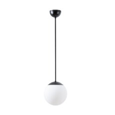 Závěsné svítidlo se skleněným stínidlem OSMONT ADRIA P1 7W IP40 E27 černá