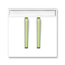 Kryt vypínače 2 páčky s popis polem 3559M-A00615 42 bílá/ledová zelená Neo ABB