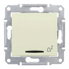Sedna Ovládač tlačítkový 12V orient.kontrolka 'zvonek' 1/0So Beige SCHNEIDER