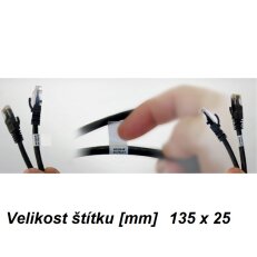 Štítek lepicí na kabel KCCM-W 135x25 bílý - bez popisu (4ks štítků) G0808853