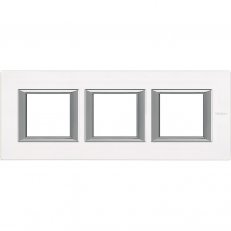 Legrand HA4802M3HVBB BTAX Rámeček2+2+2 HOR. SKLO BÍLÉ