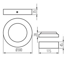 Přisazené LED svítidlo CARSA V2LED 24W-NW-W, KANLUX 33541