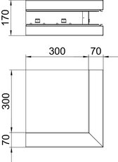 Vnější roh OBO GS-SA70170RW, pro kanál Rapid 80, 70x170mm, čistě bílá Ocel
