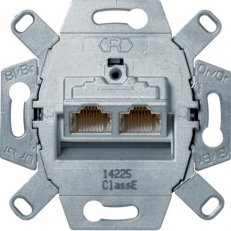 Zásuvka datová, 2x RJ 45, 8/8 pólová, FTP, Cat.6/ třída E BERKER 455501