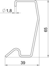 OBO SP3 Upínací třmen, 65x30x1,8mm, Ocel, pásově zinkováno, DIN EN 10346