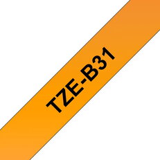 Páska BROTHER TZe-B31, signální oranžová/černá - 1ks