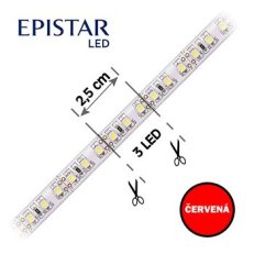 LED pásek 120LED/m, 3528, IP65, červená, 12V, š.8mm, 20m FK TECHNICS 4730760-63